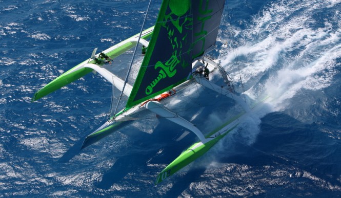 MOD 70 trimaran Phaedo3 at the 35th St. Maarten Heineken Regatta