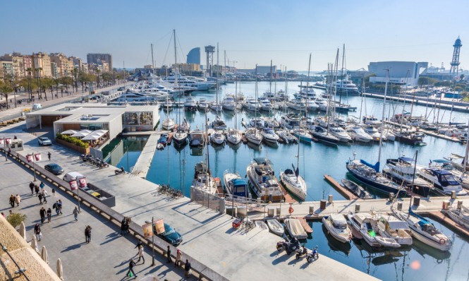 Marina Port Vell from above
