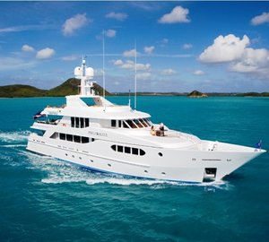 Superyacht PERLE BLEUE available for Caribbean and Bahamas Yacht Charter
