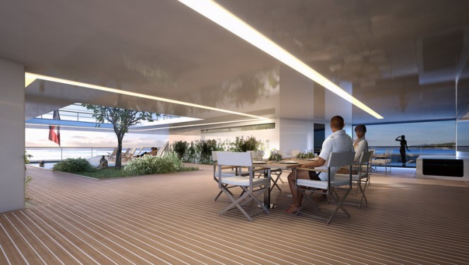 Motor yacht Manifesto concept - Terrace 