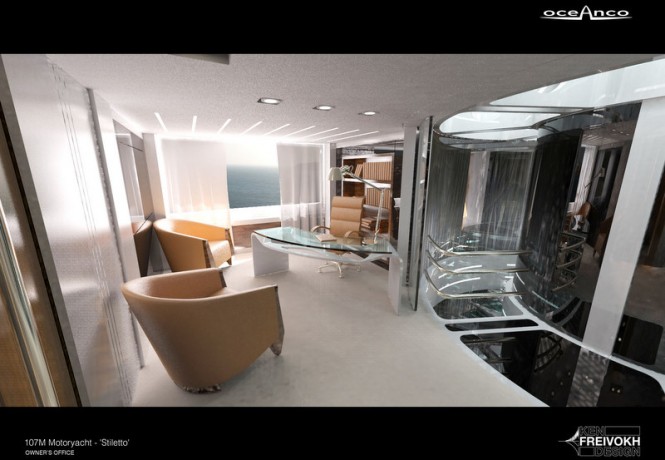 Motor yacht Stiletto concept - Owners Office