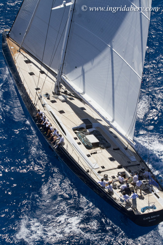 Nauta-designed superyacht Cape Arrow at the 2015 St. Barths Bucket Regatta