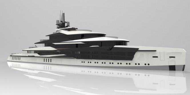 New 74m mega yacht V+A project by Alvaro Aparicio de Leon