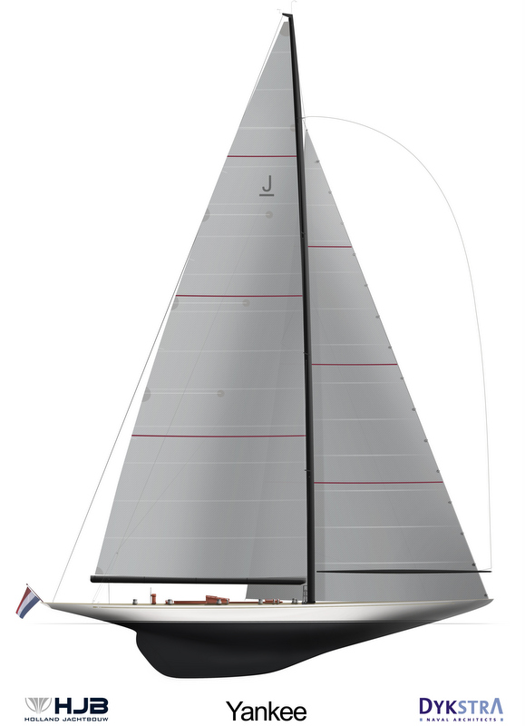 New J Class sailing yacht Yankee by Dykstra Naval Architects and Holland Jachtbouw
