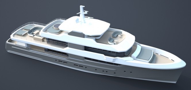 OCEAN NOMAD superyacht concept from above