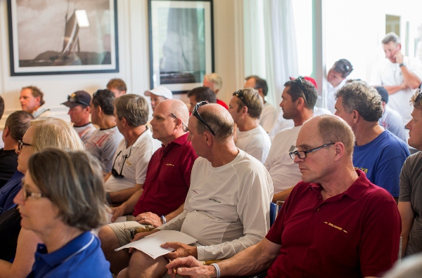 Owners and captains attend the skippers’ briefing and ORCsy rating rule Q&A session.