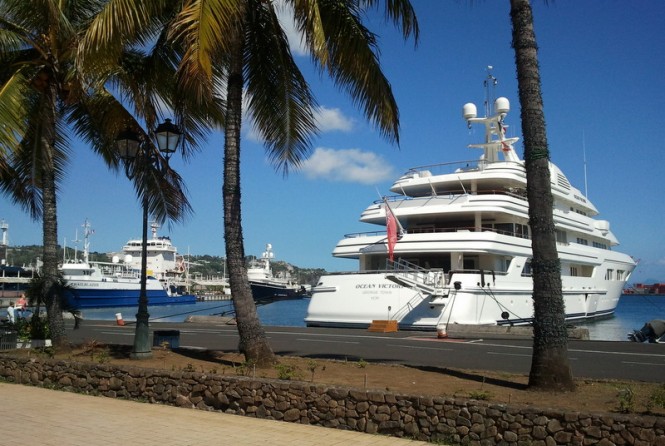 Papeete Port downtown docks