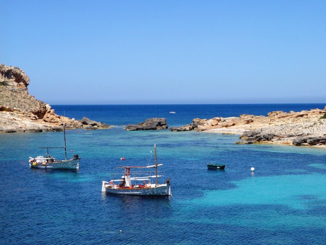Photo by  Xescu Prats -  ‘Llaüts’ (fisherman boats) in Portinatx - Courtesy of Consell de Ibiza copy