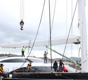 Royal Huisman sailing yacht TWIZZLE re-stepped by RSB Rigging Solutions