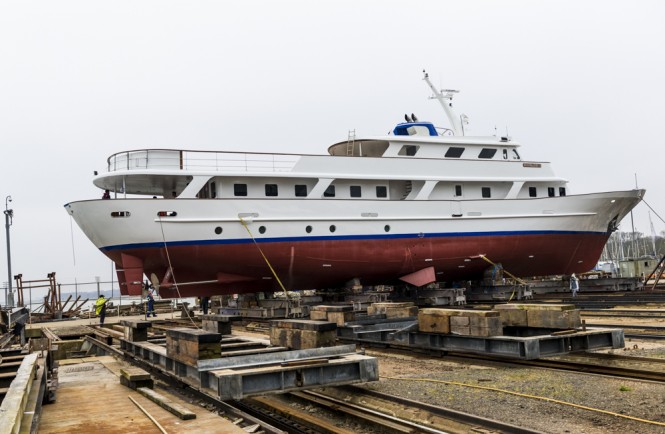 Re-launch of charter yacht Moon Maiden II at Solent Refit