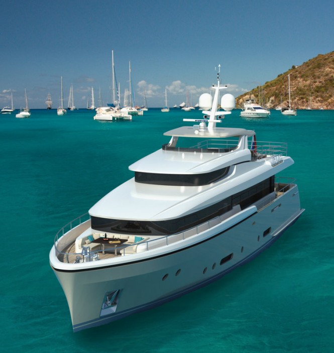 Rendering of the 30m superyacht Matica