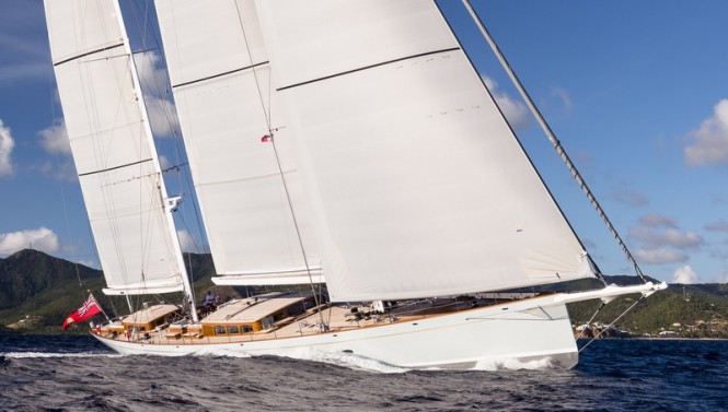 Royal Huisman superyacht ELFJE under sail - Photo credit to Cory Silken