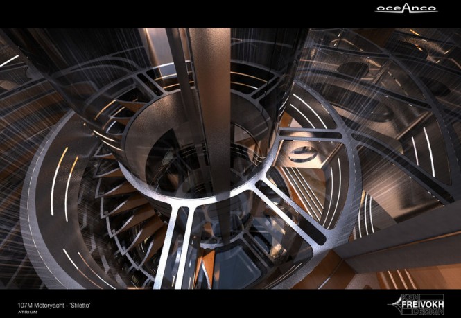 Stiletto superyacht concept - Atrium