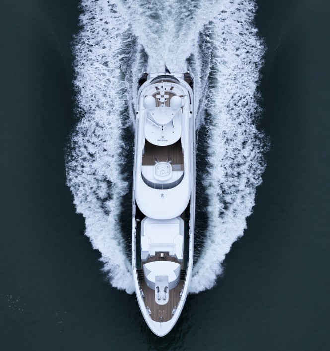 Super yacht Asya from above - Photo by Dick Holthuis