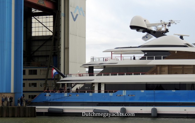 Superyacht Madame Gu - side view - Image by Dutchmegayachts