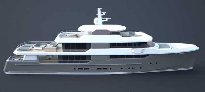 Superyacht OCEAN NOMAD concept - side view