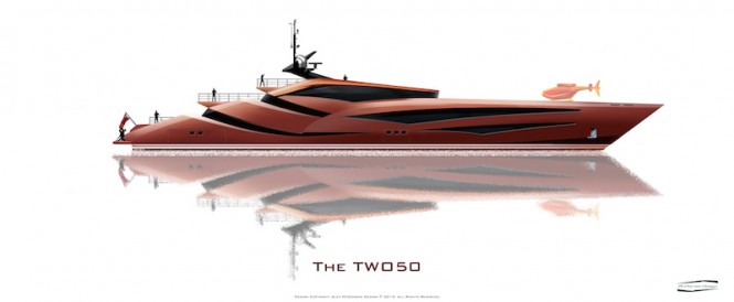 Superyacht The TWO50 concept - classic bow