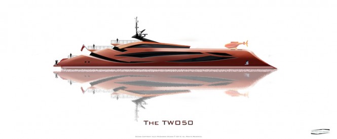 The TWO50 superyacht concept - reverse bow