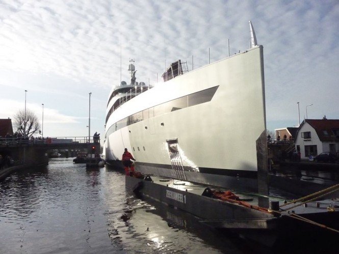 Transport of Savannah superyacht - Photo credit to Feadship Fanclub