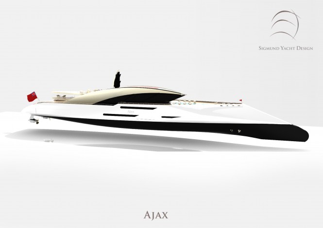 116m mega yacht AJAX concept by Sigmund Yacht Design