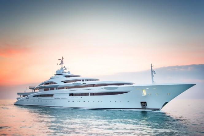 122M motor yacht Maryah arrives in Livorno, Italy, after her first voyage
