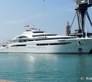 Video and photos of 120m Mega-Luxurious Yacht MARYAH spotted in Italy