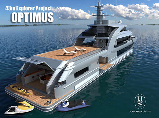 43m explorer yacht Optimus design by HYS Yachts