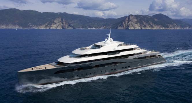 85m mega yacht RIBOT 85 concept by Marco Casali Too-design