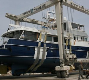 Refit of 90’ Palmer Johnson Motor Yacht ASHA at Front Street Shipyard