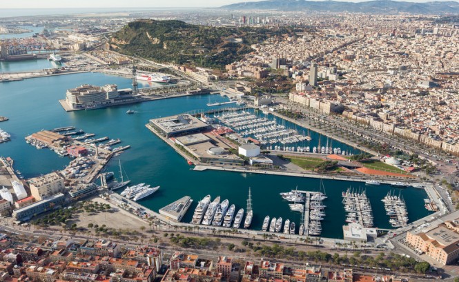 Aerial view of Marina Port Vell