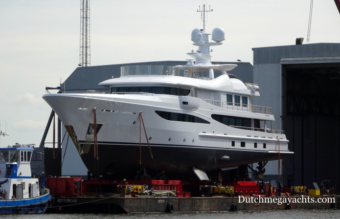 Amels luxury yacht Hull 468 rolled out - Photo by Dutchmegayachts