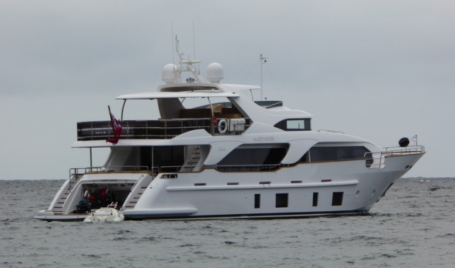 Benetti superyacht Mary Rose in the Bay of Fires, Tasmania - Photo by John Hicks