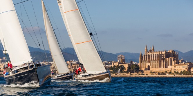 Contest 72CS Yacht sailing in Mallorca in 2014