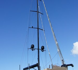Beautiful 37m Fitzroy Sailing Yacht ESCAPADE hauls out at Oceania Marine