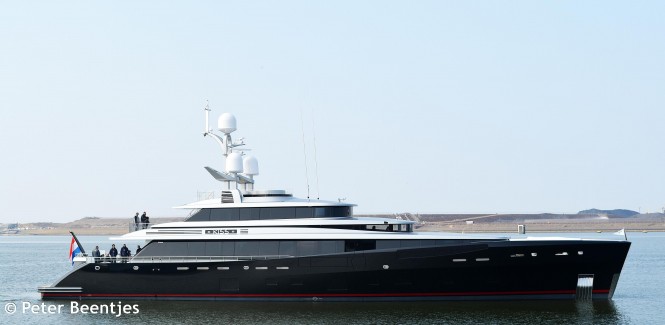 KISS superyacht - side view - Photo by Peter Beentjes