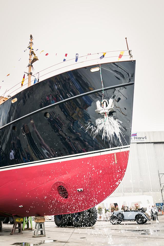 Launch of the 38m classic yacht Taransay (FR029) at Rossinavi - Photo credit to Wioletta Kowalska and Rossinavi