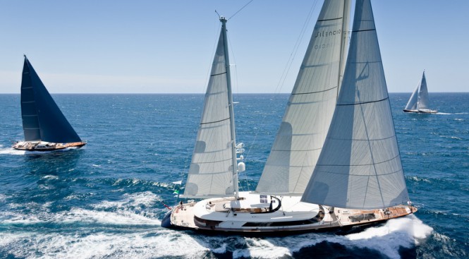 Luxury sailing yacht Silencio at the NZ Millennium Cup - Photo by Jeff Brown