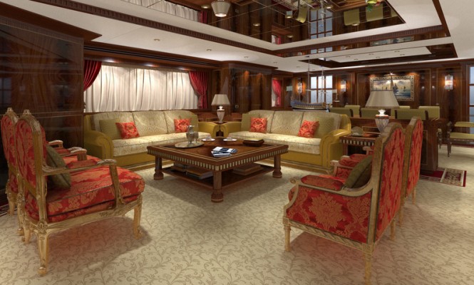 Luxury yacht GAZZELLA - Main Saloon