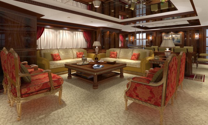 Luxury yacht GAZZELLA - Main Saloon