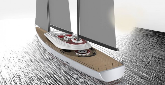 Luxury yacht KRILL project - aft view - Photo credit to Antonella Scarfiello and Lurssen
