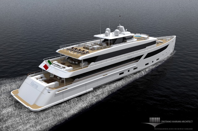 Luxury yacht MY620_CMA project - aft view