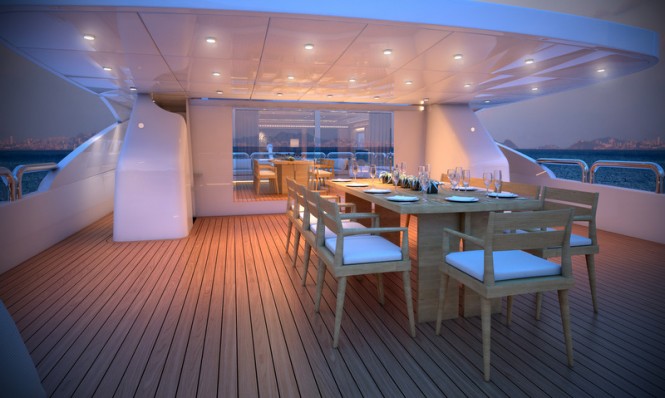 Luxury yacht Majesty 155 - Aft Upper Deck