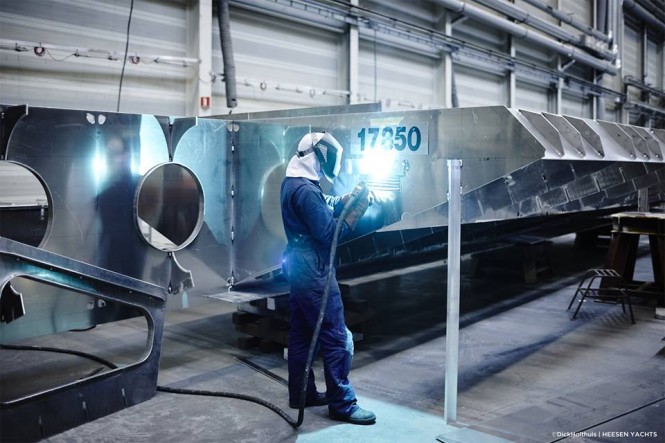 Luxury yacht Project NOVA under construction