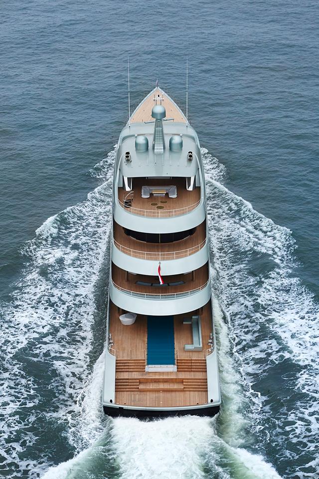 Luxury yacht Savannah - aft view - Photo by Feadship Royal Dutch Shipyards