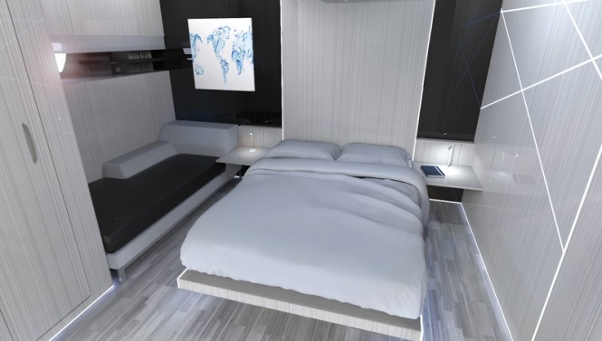 Luxury yacht Wings of Light concept - Cabin