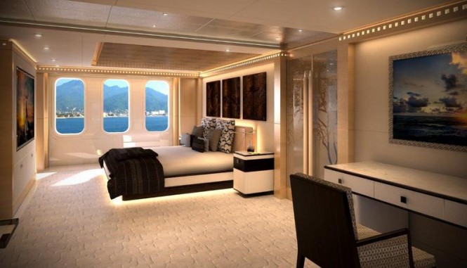 Majesty 155 superyacht - Owners Stateroom