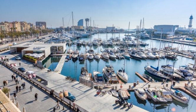 Marina Port Vell in the beautiful Spain yacht vacation location - Barcelona