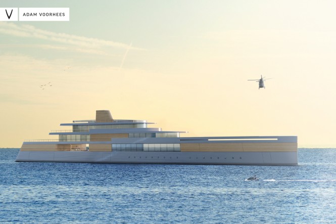 New 100m Mega Yacht Concept unveiled by Adam Voorhees
