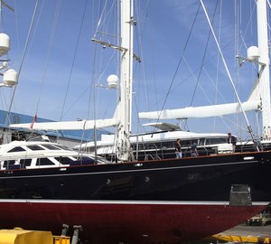 Majestic 40m Sailing Yacht ELLEN refitted by Perini Navi Service & Refit facility