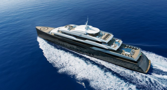 RIBOT 85 Yacht Design from above